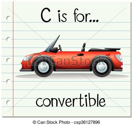 450x422 Flashcard Letter C Is For Convertible Illustration.