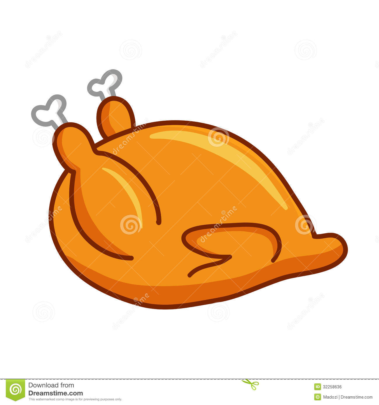 1300x1390 Cartoon Cooked Chicken Clipart