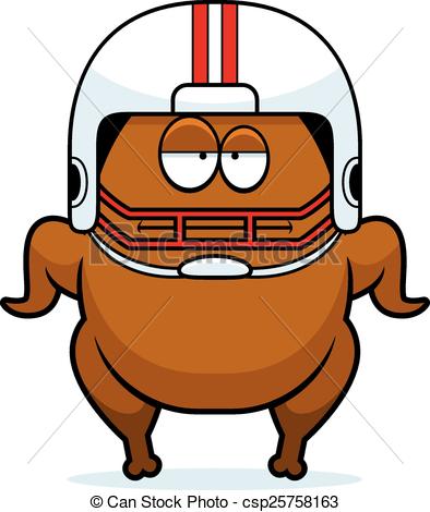 394x470 Bored Cartoon Football Turkey. A Cartoon Illustration Of A Clip