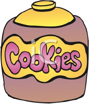 298x350 Picture Of A Cookie Jar Full Of Cookies In A Vector Clip Art