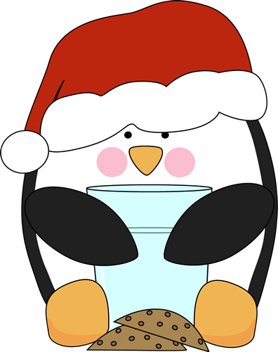 396x500 Penguin Eating Christmas Cookies Clip Art Clip Art