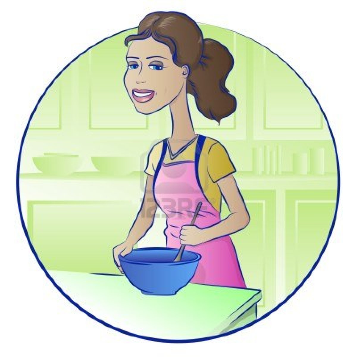 1200x1200 Female Cooking Clipart