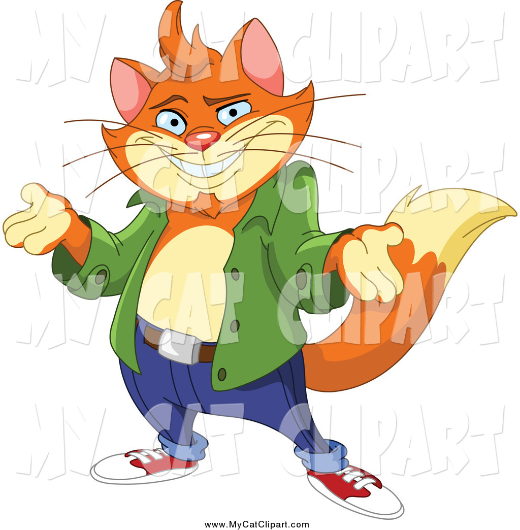 1024x1044 Clip Art Of A Cool Orange Cat Shrugging By Yayayoyo