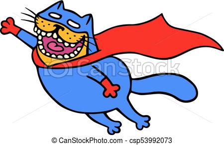 450x291 Cute Super Cat In A Raincoat Is Flying To Save The World