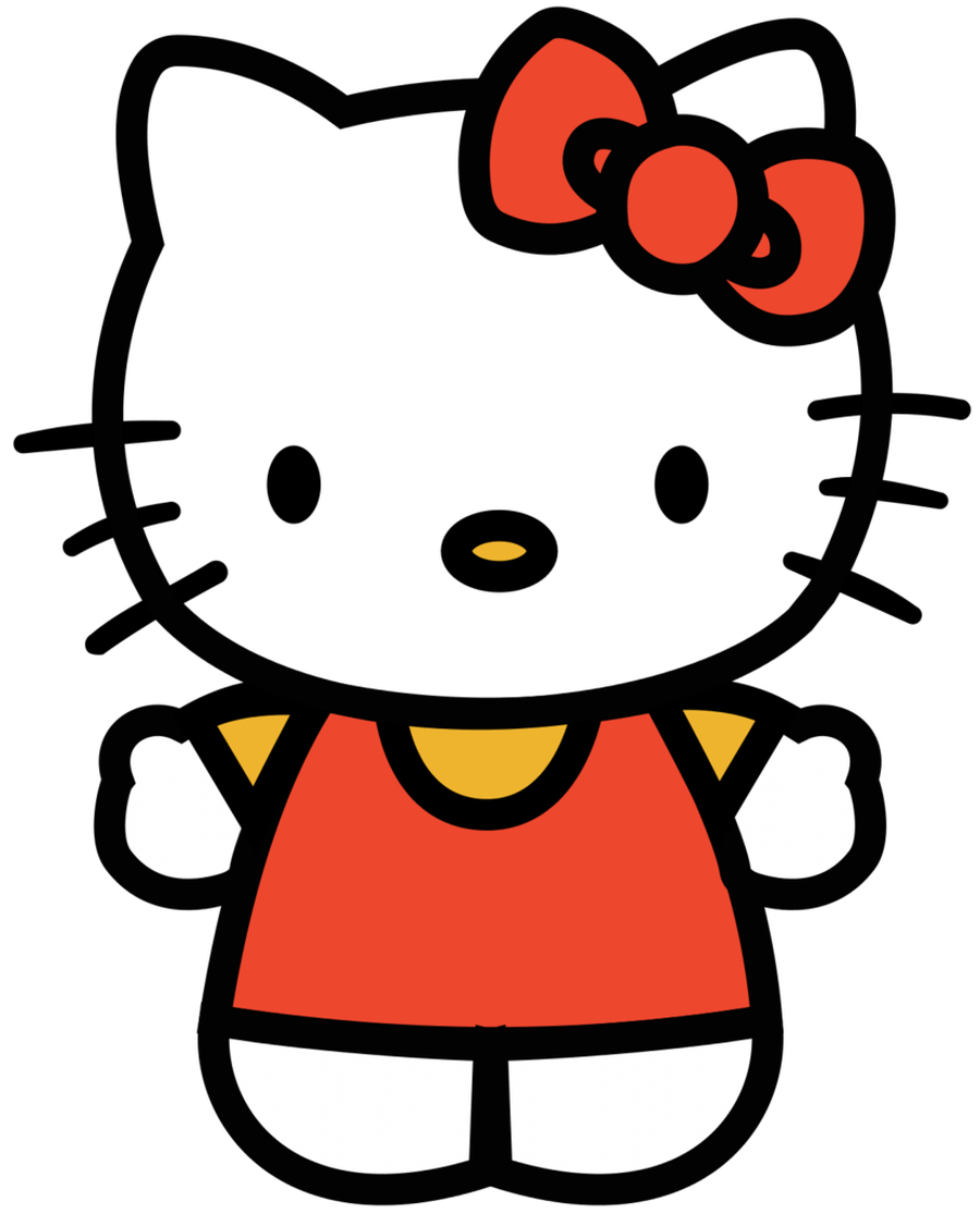 900x1115 Hello Kitty Clipart Body Cat Hello Kitty Red Bow Red Dress Image