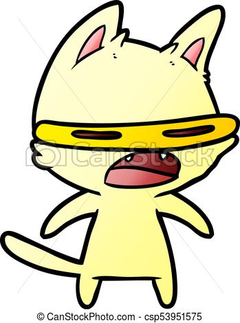 349x470 Talking Cat Cartoon In Cool Shades Vectors Illustration