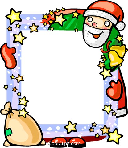 415x480 Christmas Themed Frame Royalty Free Vector Clip Art Illustration