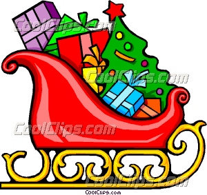 300x283 Santa's Sleigh Clip Art