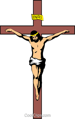 302x480 Christ On The Cross Royalty Free Vector Clip Art Illustration