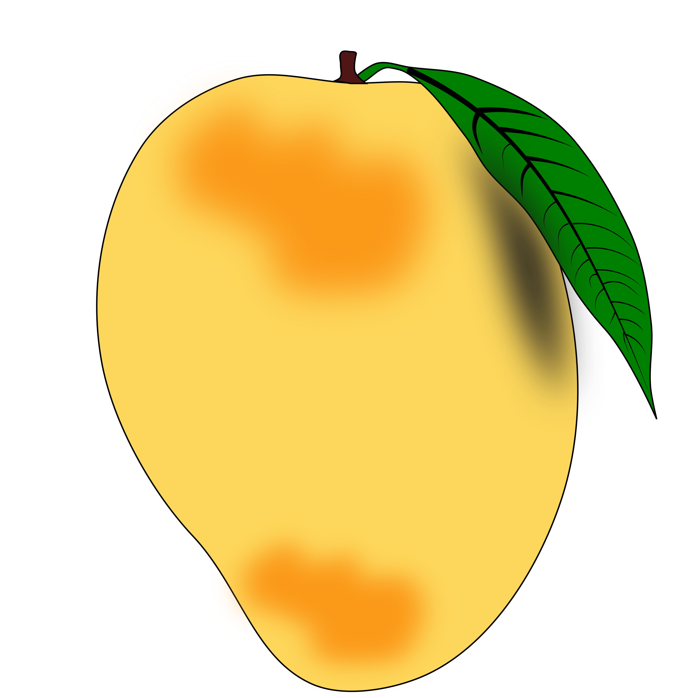 2400x2400 Mango Clip Art Images Black