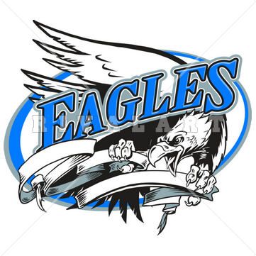 361x361 Mascot Clipart Image Of A Cool Eagles Design In Color Eagle Clip