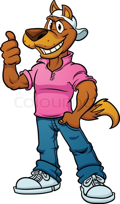 471x800 Cool Dog Wearing A Pink T Shirt. Vector Illustration With Simple