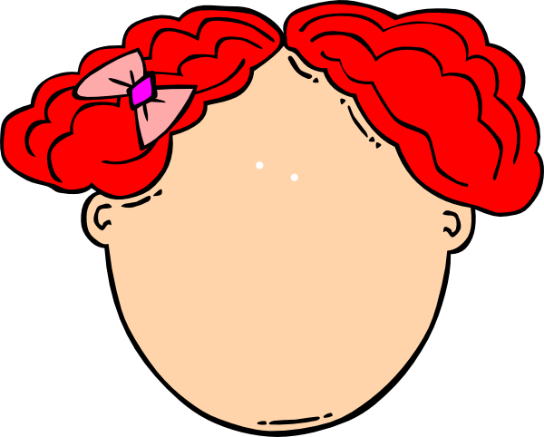 600x482 Red Hair Girl Blank Face Clip Art