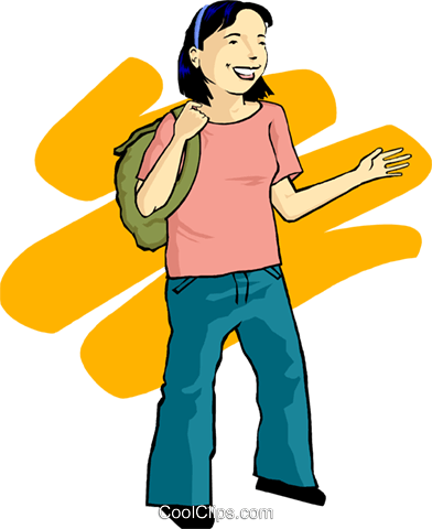 392x480 Teenage Girl Royalty Free Vector Clip Art Illustration Peop3608