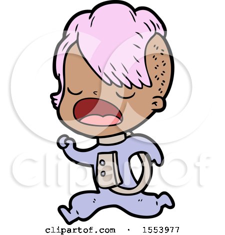 450x470 Cartoon Cool Hipster Girl Talking By Lineartestpilot