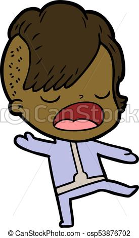 275x470 Cartoon Cool Hipster Girl In Space Suit Vector Clipart