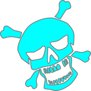 297x297 Skull 2 Tone Clip Art