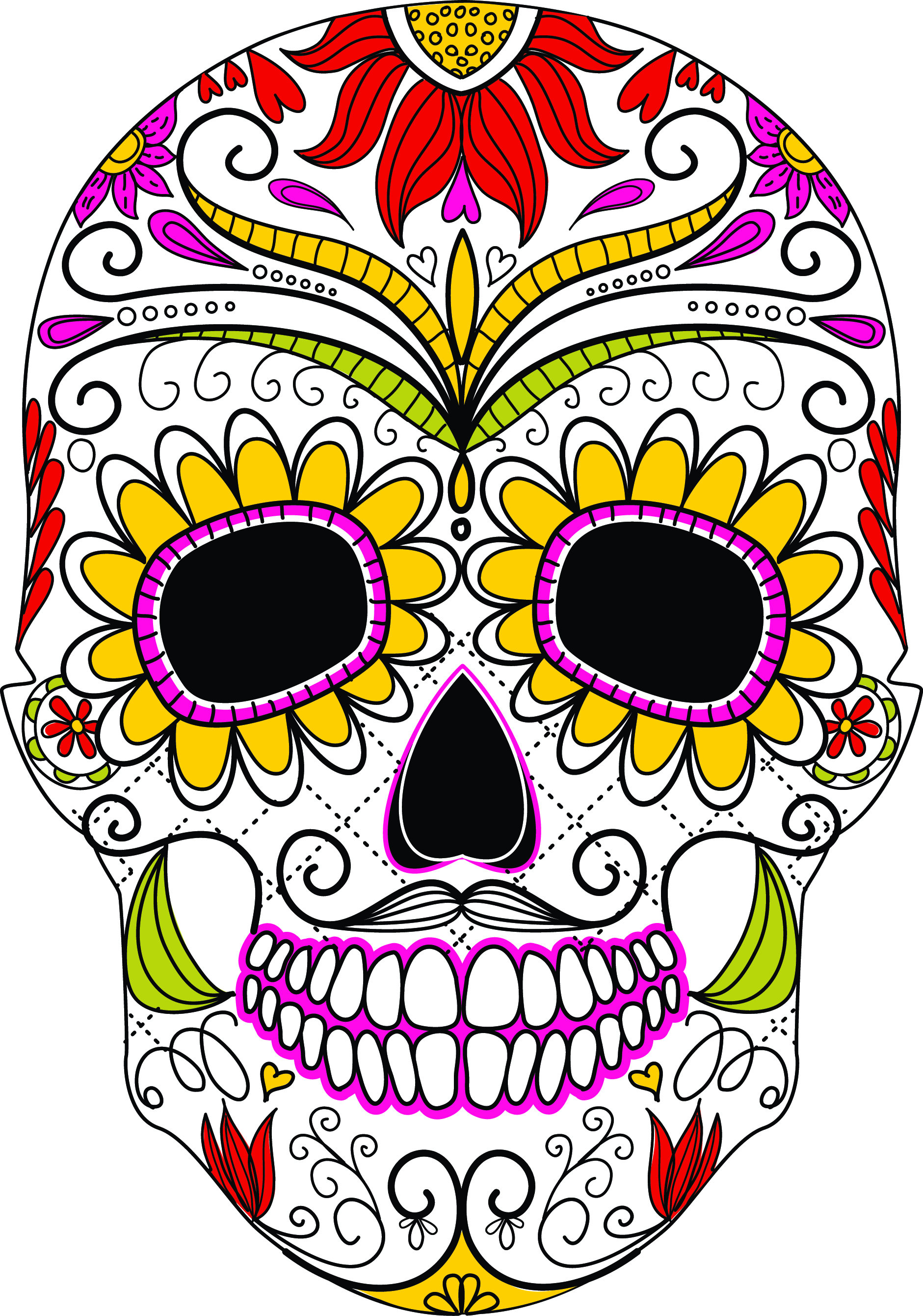 1881x2679 Sugar Skull Svg