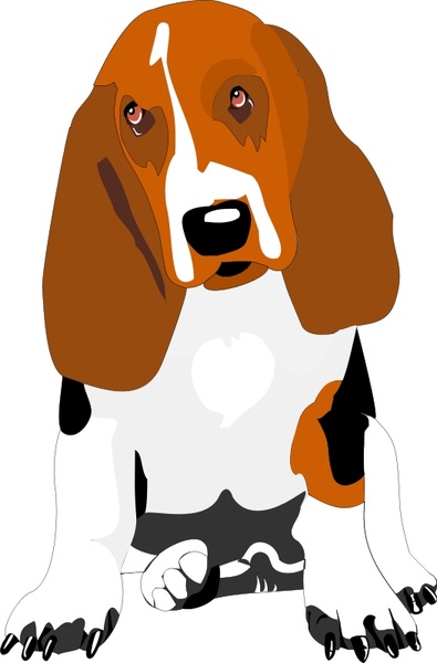 395x600 Basset Hound Clipart Svg