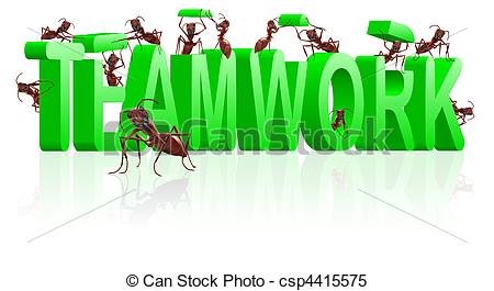 450x265 Teamwork Collaboration Or Cooperation. Teamwork Ants Stock