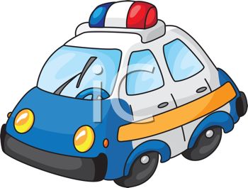 350x265 Cartoon Of A Toy Police Cruiser