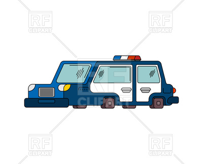 400x324 Police Car In Cartoon Style Royalty Free Vector Clip Art Image