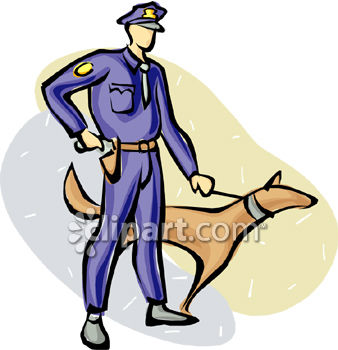 338x350 Royalty Free Clip Art Image Police Officer With A Police Dog