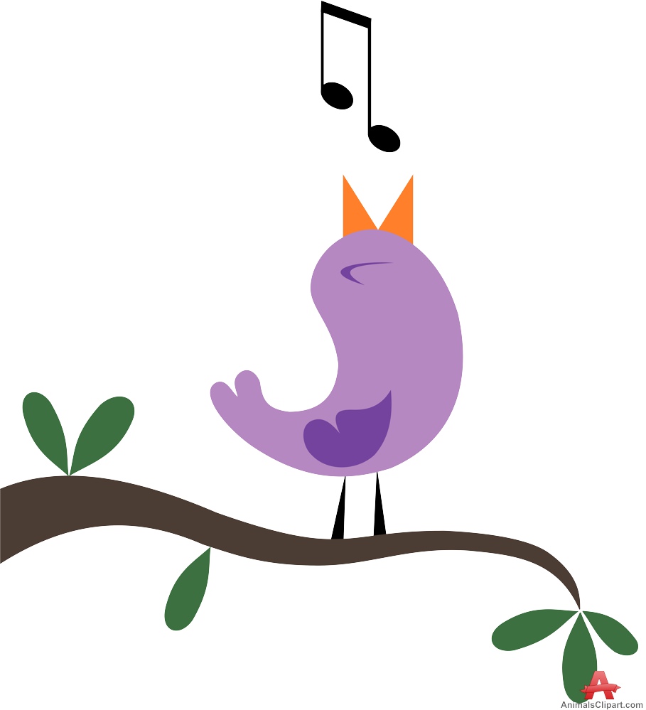 909x999 Clipart Of Bird On Tree Coral Pencil And In Color