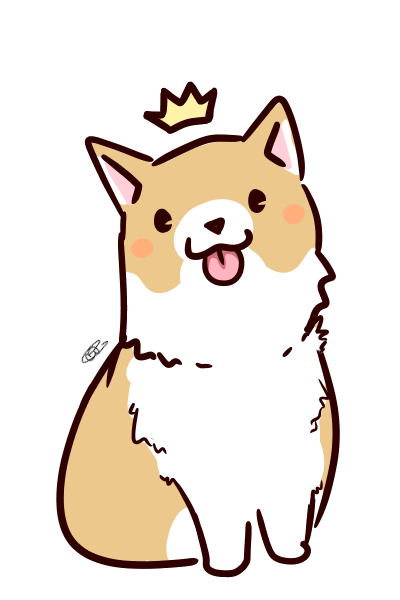 400x600 Drawn Corgi Transparent