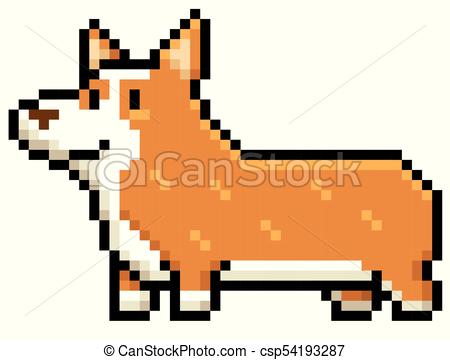 450x360 Vector Illustration Of Cartoon Dog Breed Welsh Corgi
