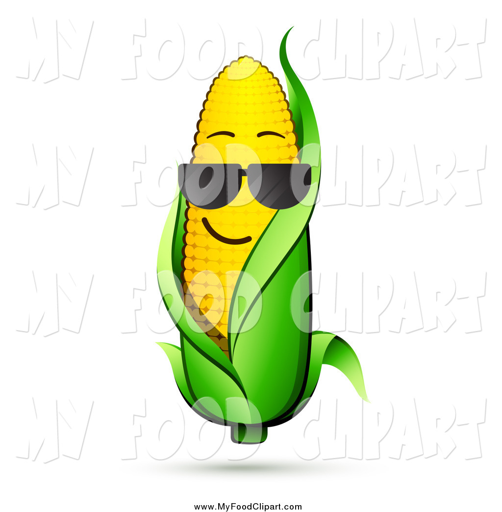 1024x1044 Food Clip Art Of A Corn On The Cob Character Wearing Shades By