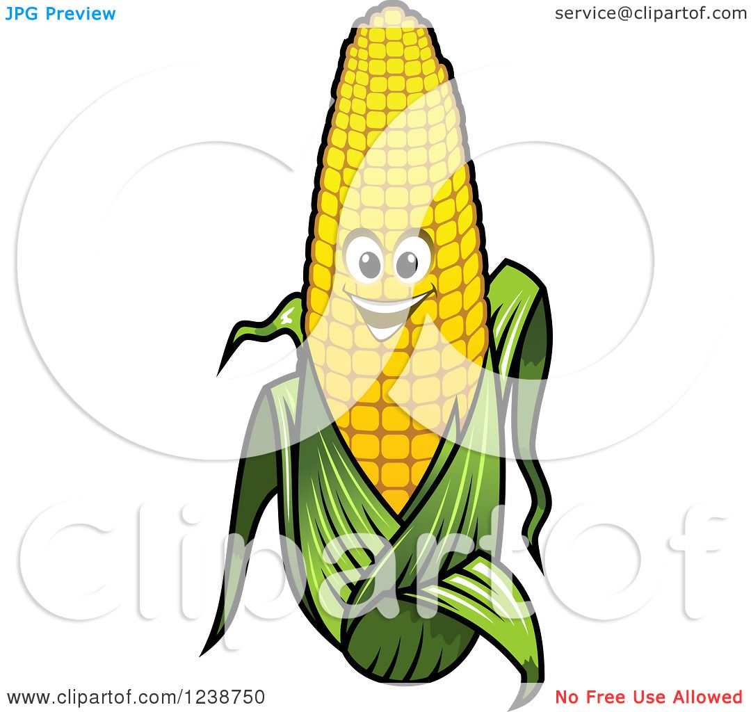 1080x1024 Clipart Of A Happy Corn On The Cob