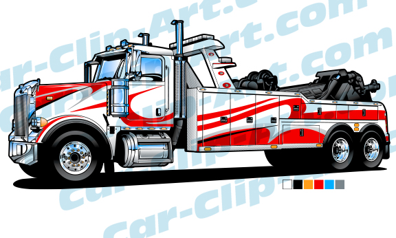 576x346 Big Rig Tow Truck Vector Clip Art Need It I Have It! Hot Rod