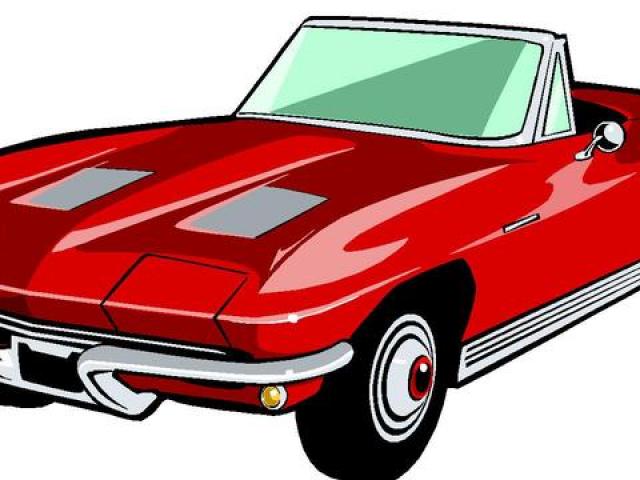 640x480 Clip Art White Corvette