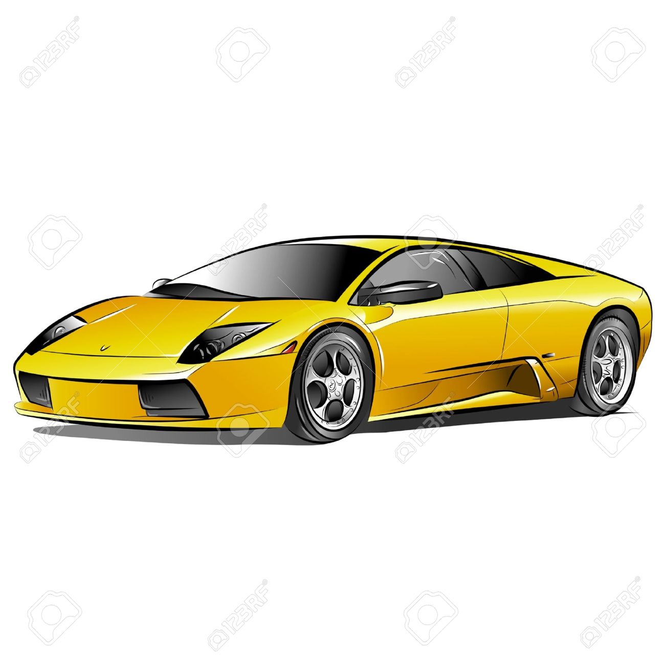 1300x1300 Yellow Car Clip Art 101 Clip Art