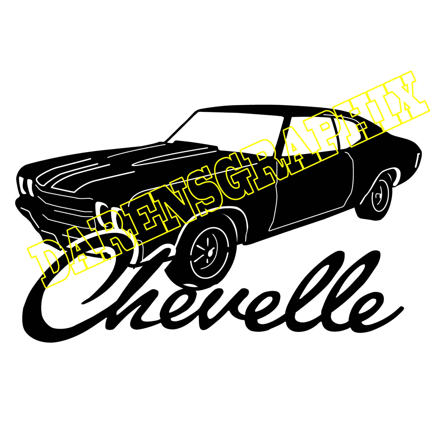 1500x1500 Dxf File Of A Chevy Chevelle For Use With A Cnc Machine