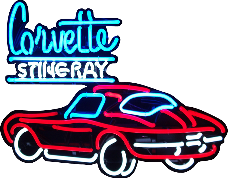 758x592 Automotive Neon Signs Corvette Stingray Neon Sign