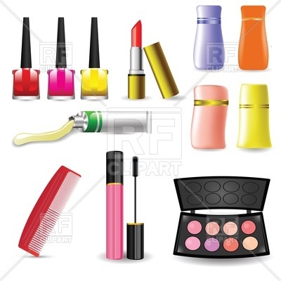 400x400 Set Of Accessories For Make Up And Cosmetics Royalty Free Vector