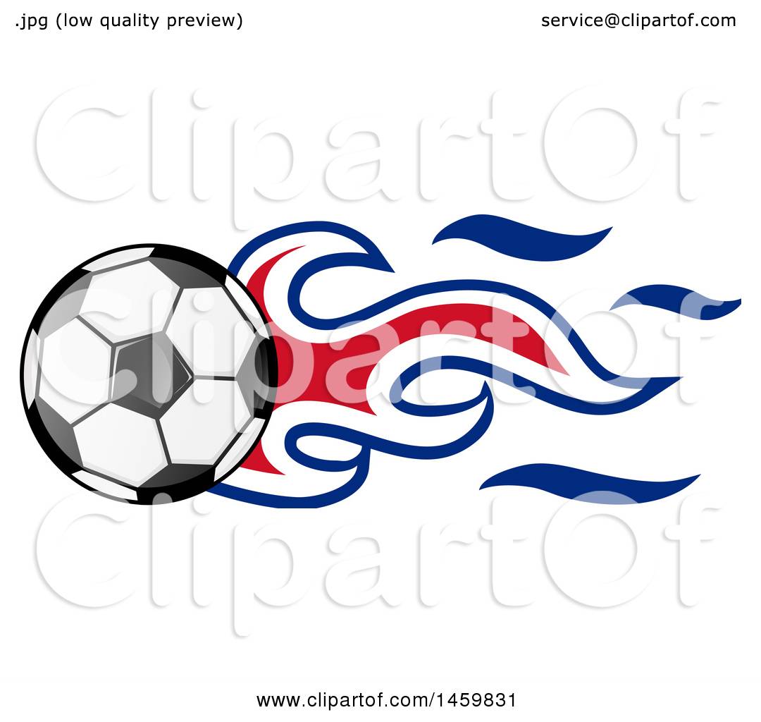 1080x1024 Clipart Of A Soccer Ball With Costa Rican Flag Flames