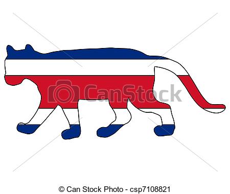 450x380 Cougar Costa Rica Vector Clip Art