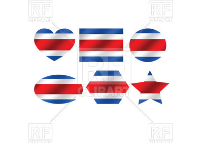 400x283 Design Elements With Flag Of Costa Rica Royalty Free Vector Clip