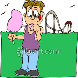 300x298 Kid Eating Cotton Candy At A Carnival