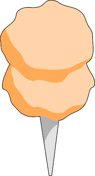 318x589 Orange Cotton Candy Clip Art