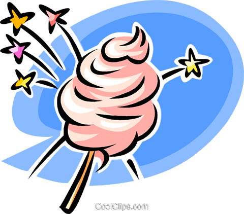 480x422 Cotton Candy Royalty Free Vector Clip Art Illustration Vc062569