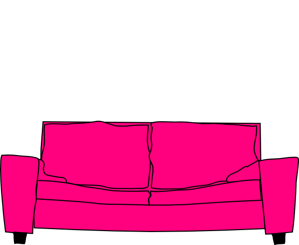 600x493 Hot Pink Couch Clip Art