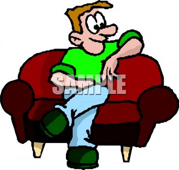 350x333 Man Waiting For His Date On A Sofa