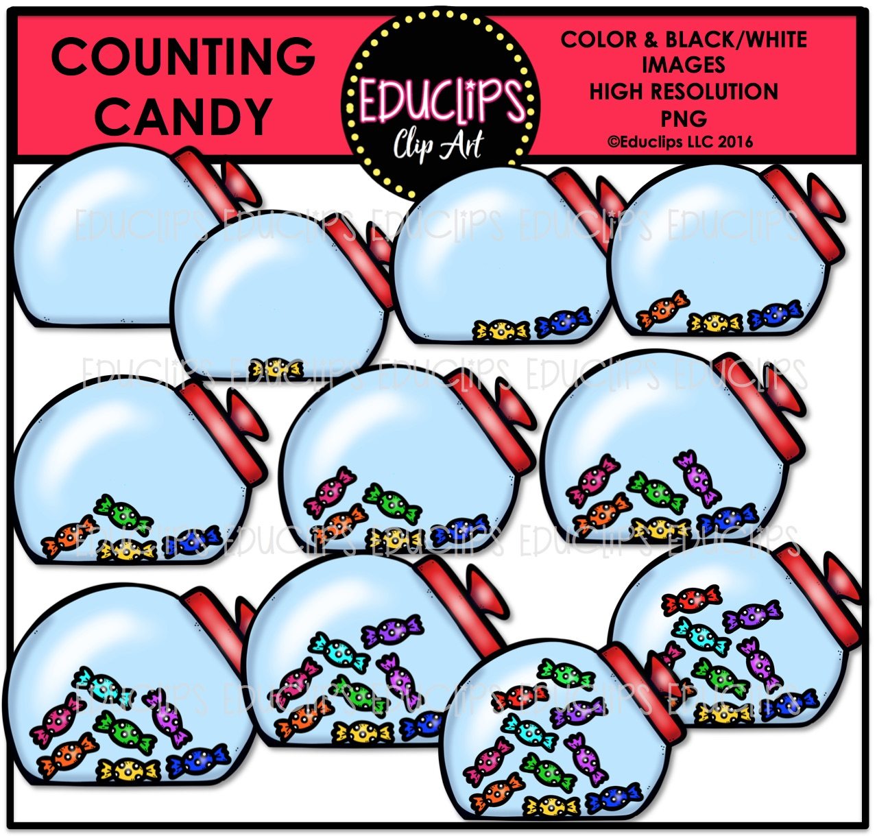1279x1219 Counting Clip Art Mega Bundle (Color And Bampw)
