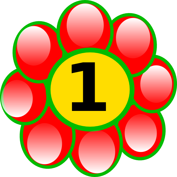 600x600 Counting Flower Clip Art