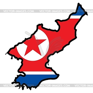 300x300 Map In Colors Of North Korea