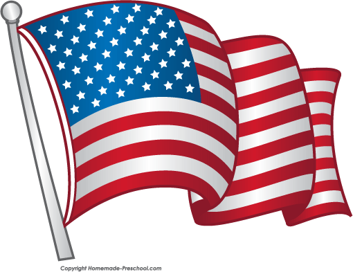 510x393 American Flag Clipart Country